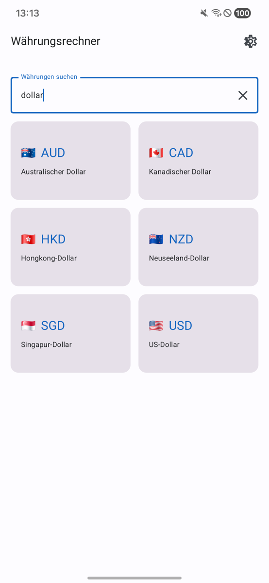 Währungsrechner Screenshot 2