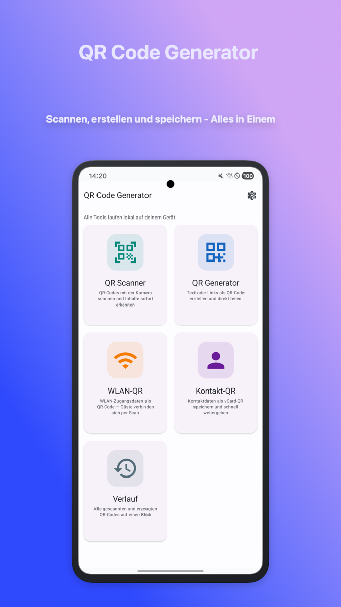 QR Code Generator & Scanner Screenshot 1